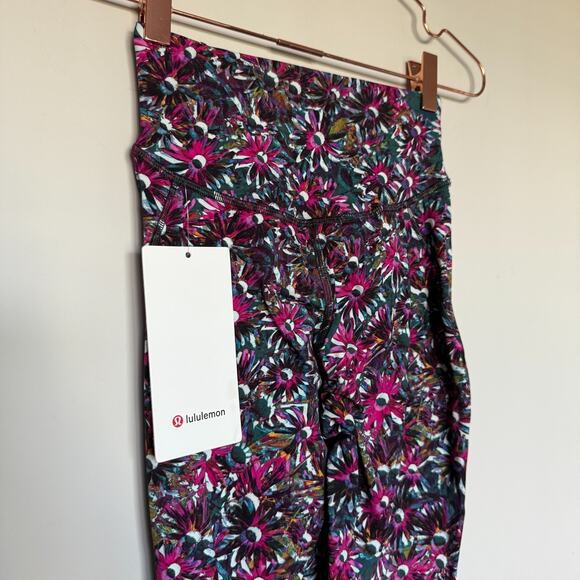 Lululemon Womens Base Pace HR Leggings 28" Size 2 Floral Pilates Workout Run NEW - Picture 5 of 10